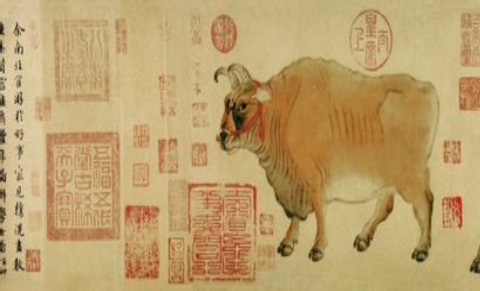 中国十大传世名画之五牛图