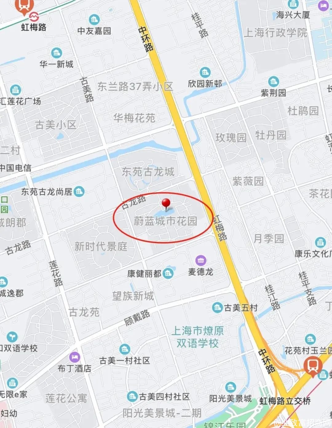 蔚蓝城市花园区位